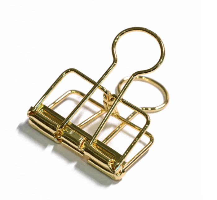 Gold Metal Clip Holder